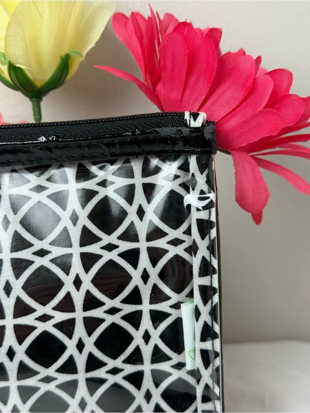 NWT Vera Bradley Night & Day Pencil Pouch Retired Pattern Clear Case